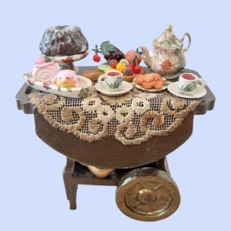 Minyatür Vintage Tatlı Arabası