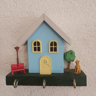 El Yapımı Dekoratif Ahşap Anahtar Askılığı (3D Figürlü)