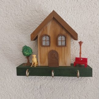 El Yapımı Dekoratif Ahşap Anahtar Askılığı (3D Figürlü)