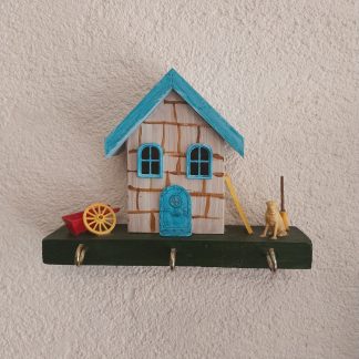 El Yapımı Dekoratif Ahşap Anahtar Askılığı (3D Figürlü)